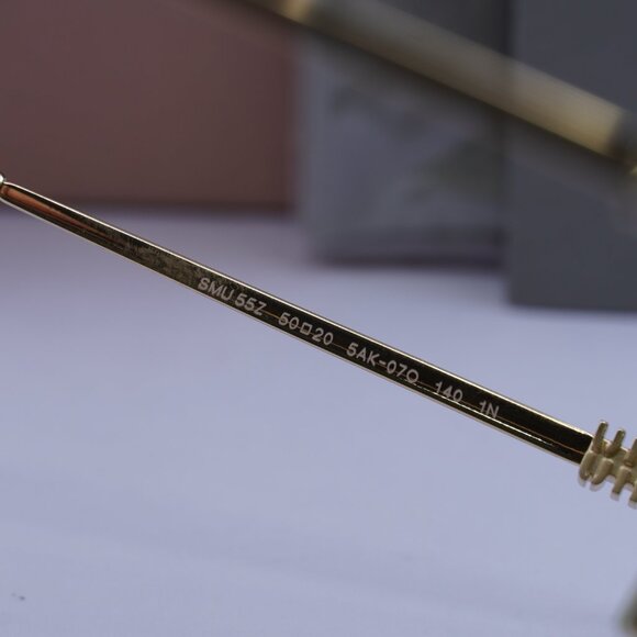 Miu Miu MU55ZS 5AK07O Round Sunglasses – Gold - Picture 6 of 9